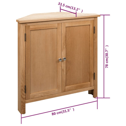 Armadietto ad Angolo 80x33,5x78 cm in Massello di Rovere | homemem39