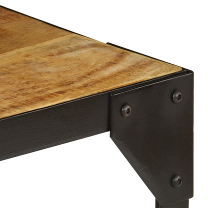 Tavolino da Salotto in Legno Massello di Mango e Acciaio 110 cm | homemem39