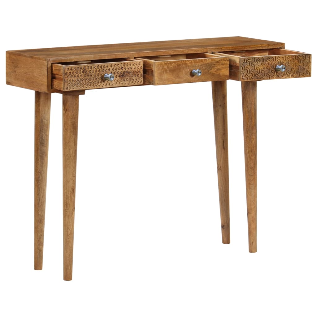 Tavolo Consolle in Legno Massello di Mango 102x30x79 cm - homemem39