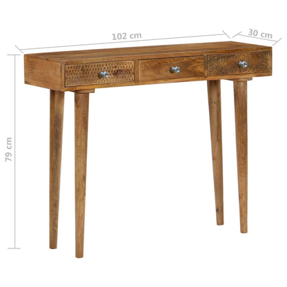 Tavolo Consolle in Legno Massello di Mango 102x30x79 cm - homemem39