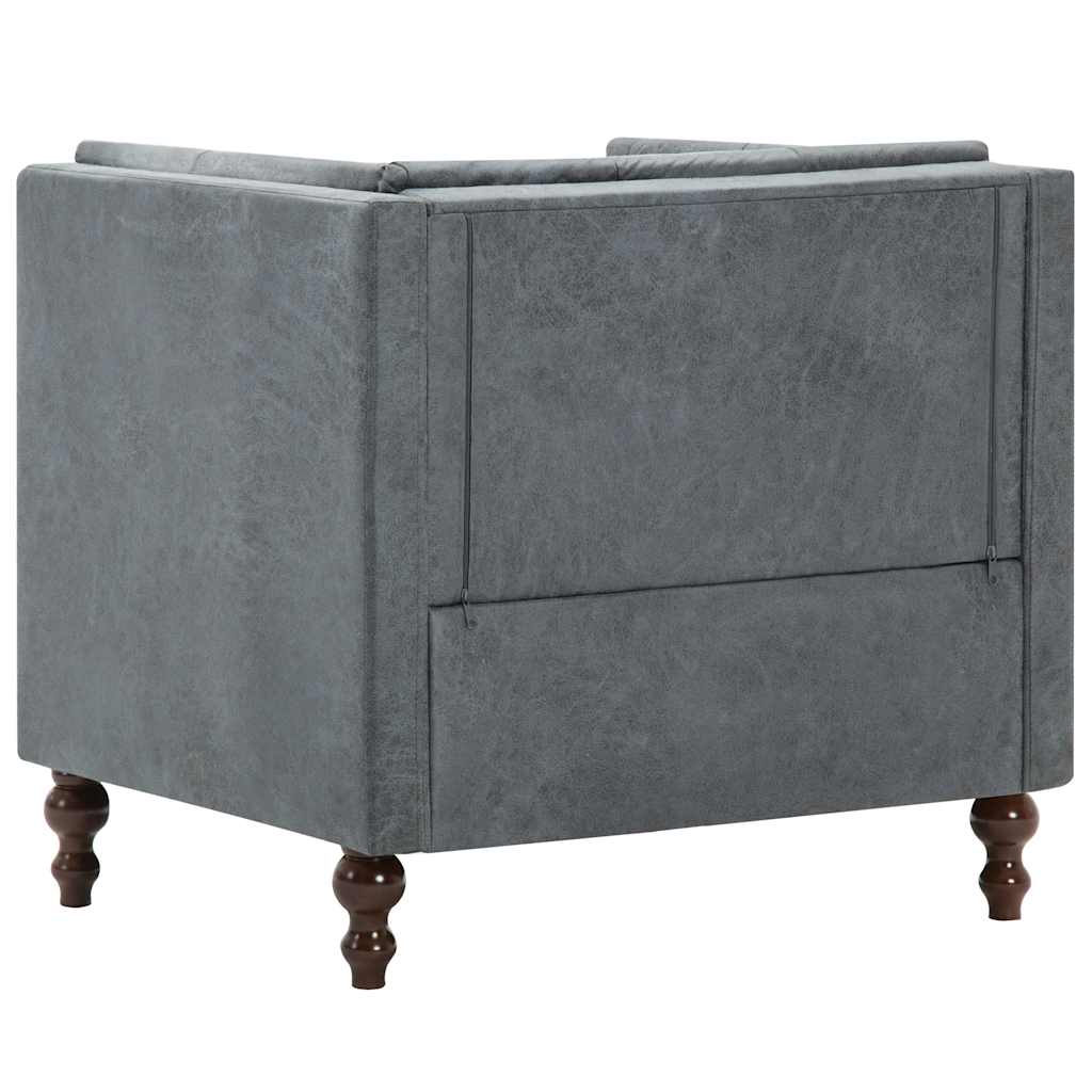 Gray Fabric Armchair