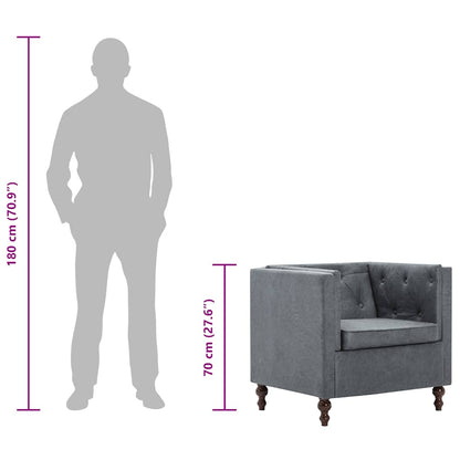 Gray Fabric Armchair