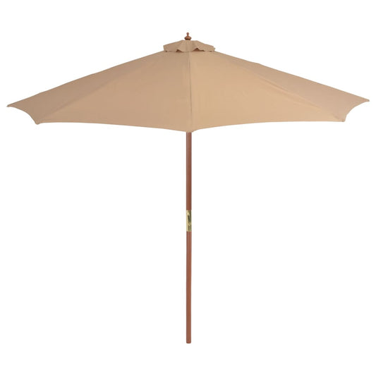 Ombrellone da Esterni con Palo in Legno 300 cm Grigio Talpa | homemem39