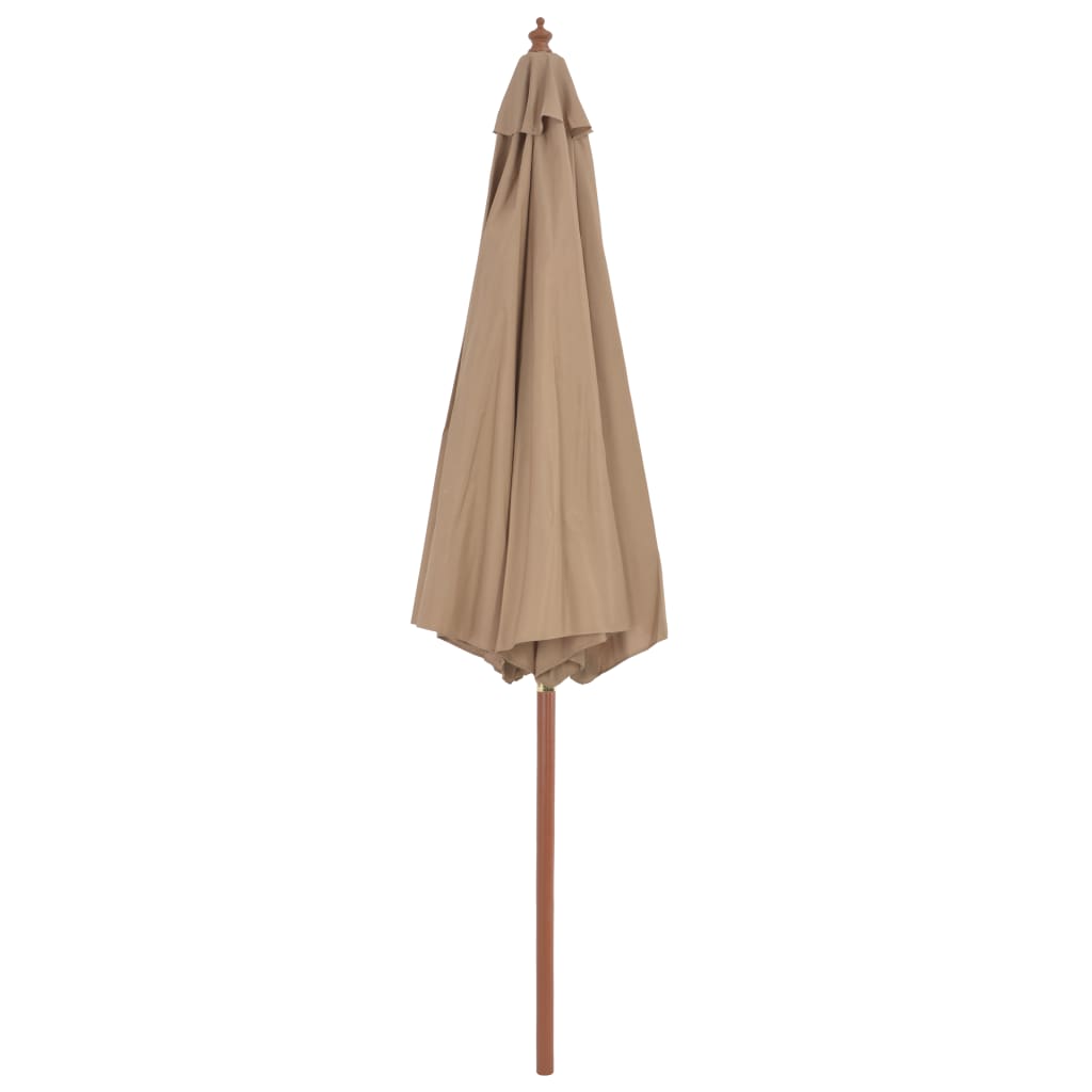 Ombrellone da Esterni con Palo in Legno 300 cm Grigio Talpa | homemem39