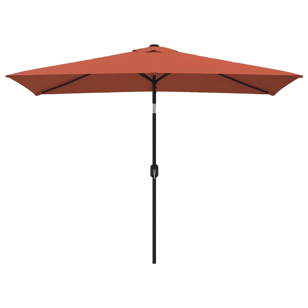 Ombrellone con Palo in Metallo 300x200 cm Terracotta | homemem39