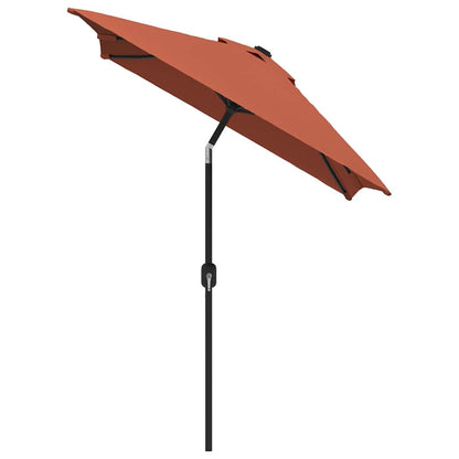 Ombrellone con Palo in Metallo 300x200 cm Terracotta | homemem39