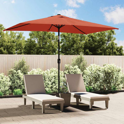 Ombrellone con Palo in Metallo 300x200 cm Terracotta | homemem39