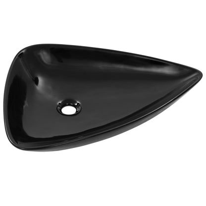 Triangular Black Ceramic Sink 645x455x115 mm