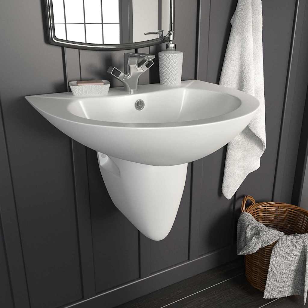 Lavabo Bianco 52 x 45 x 49 cm Ceramica Smaltata | homemem39