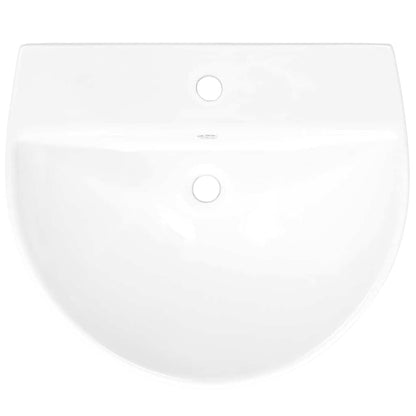 Lavabo Bianco 56 x 48 x 42 cm Ceramica Smaltata