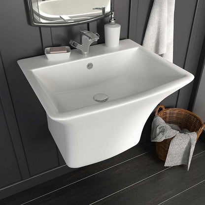 Lavabo Bianco 53 x 44 x 37 cm Ceramica Smaltata