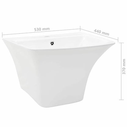 Lavabo Bianco 53 x 44 x 37 cm Ceramica Smaltata