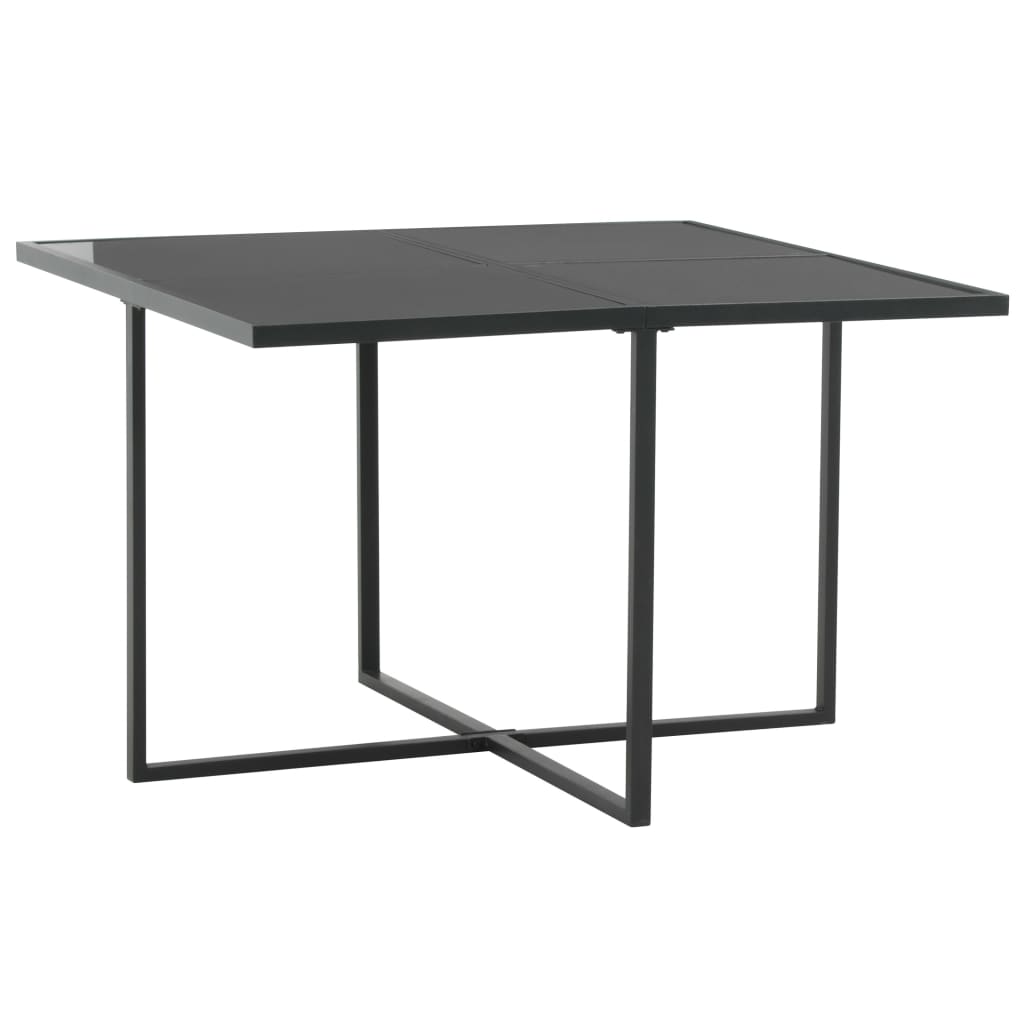 Set da Pranzo da Giardino 5 pz con Cuscini in Polyrattan Nero | homemem39