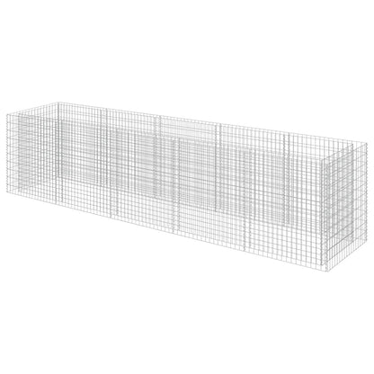Gabbione Letto Rialzato in Acciaio Zincato 450x90x100 cm