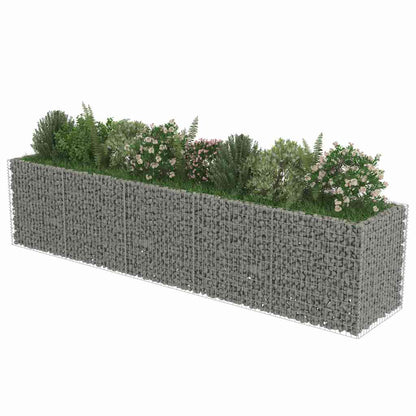 Gabbione Letto Rialzato in Acciaio Zincato 450x90x100 cm