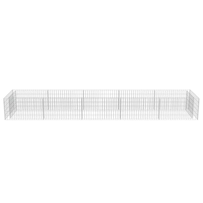 Gabbione Letto Rialzato in Acciaio Zincato 450x90x50 cm - homemem39