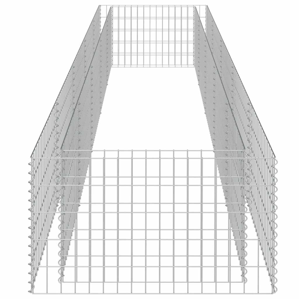 Gabbione Letto Rialzato in Acciaio Zincato 450x90x50 cm - homemem39
