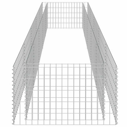 Gabbione Letto Rialzato in Acciaio Zincato 450x90x50 cm - homemem39