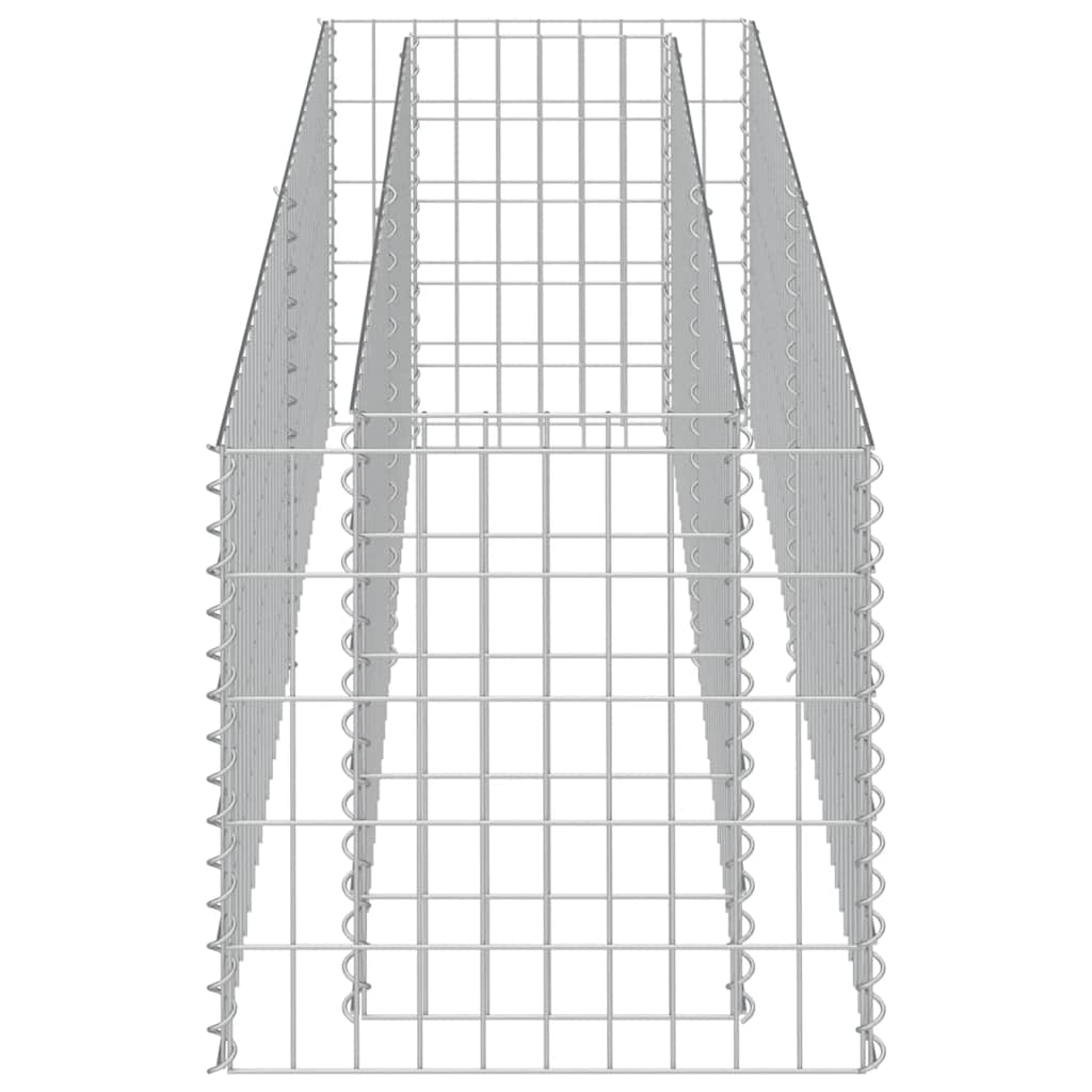 Gabbione Letto Rialzato in Acciaio Zincato 180x50x50 cm