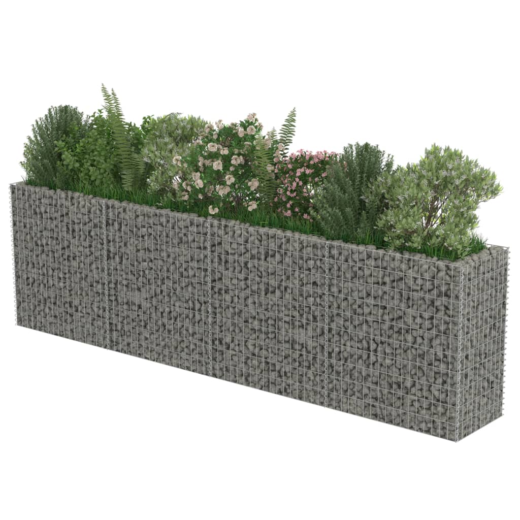 Gabion Raised Bed in Galvanized Steel 360x50x100 cm