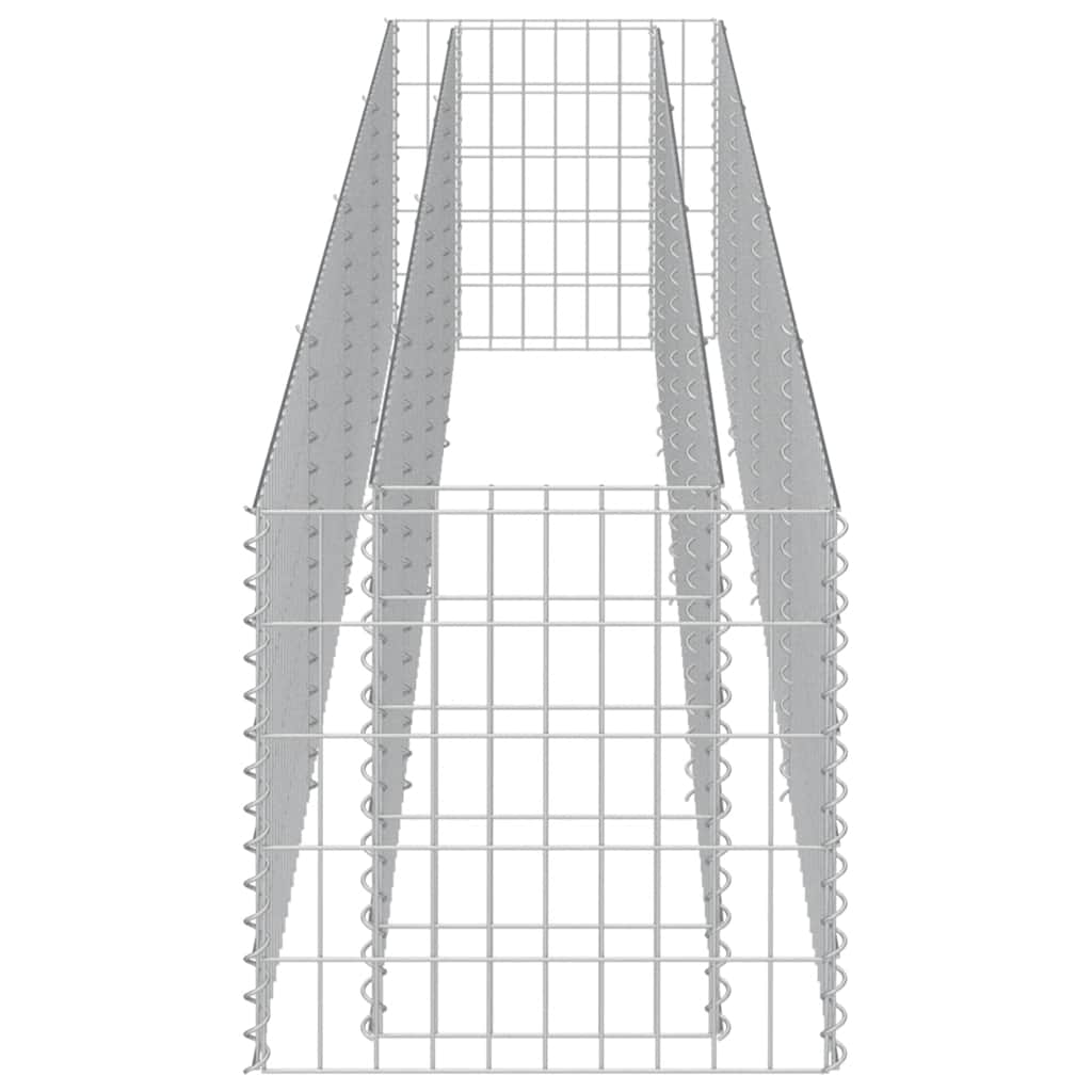 Gabbione Letto Rialzato in Acciaio Zincato 360x50x50 cm - homemem39