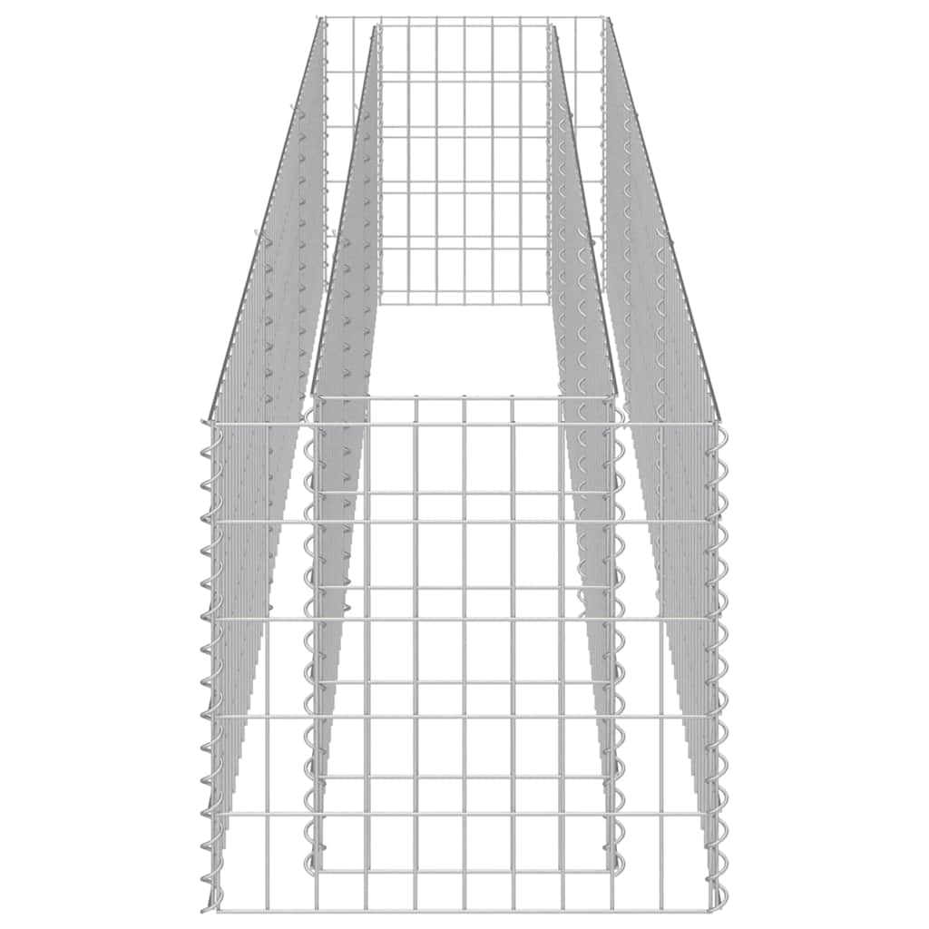 Gabbione Letto Rialzato in Acciaio Zincato 270x50x50 cm - homemem39