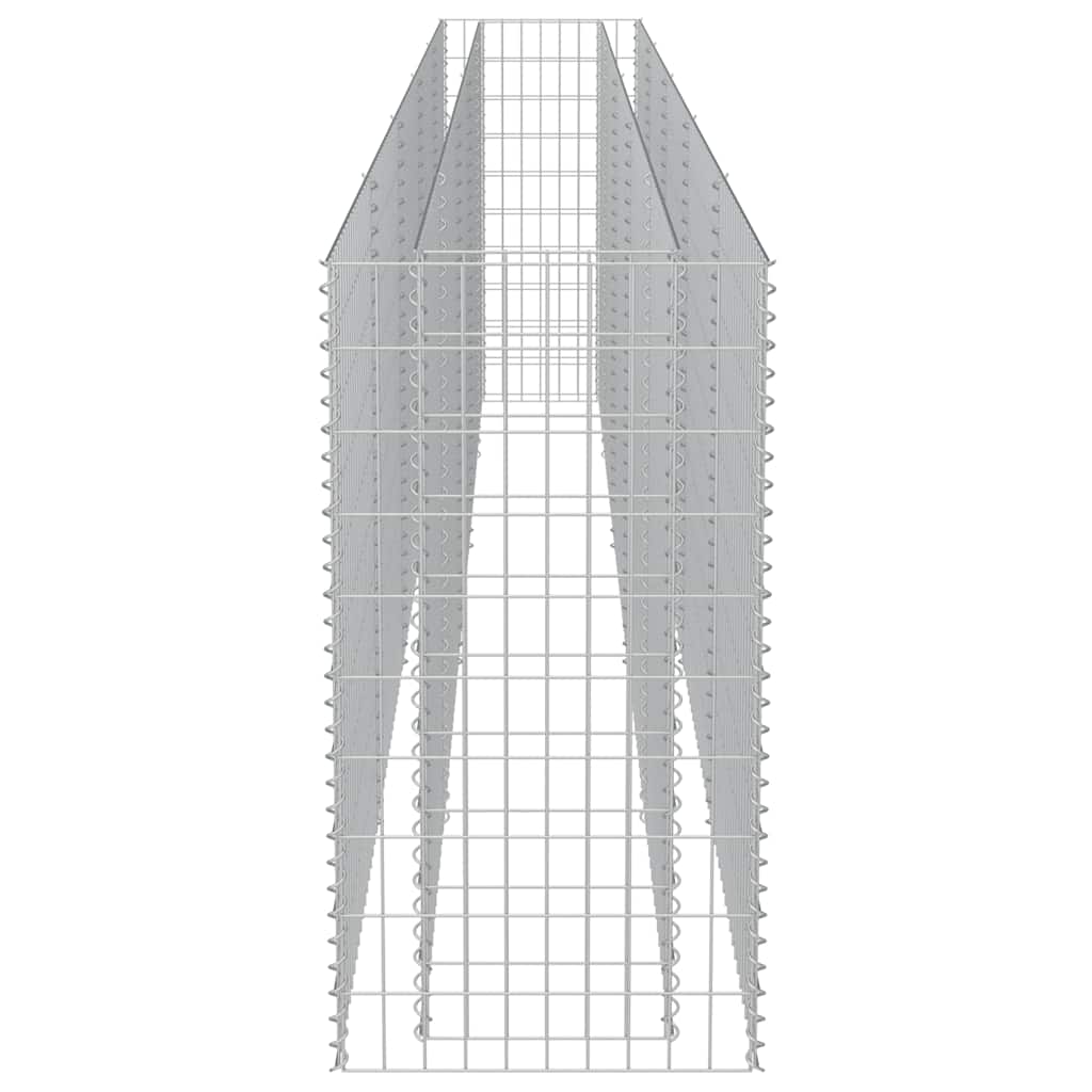 Gabbione Letto Rialzato in Acciaio Zincato 450x50x100 cm - homemem39