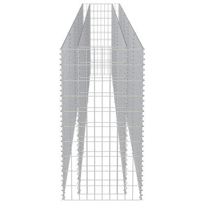 Gabbione Letto Rialzato in Acciaio Zincato 450x50x100 cm - homemem39