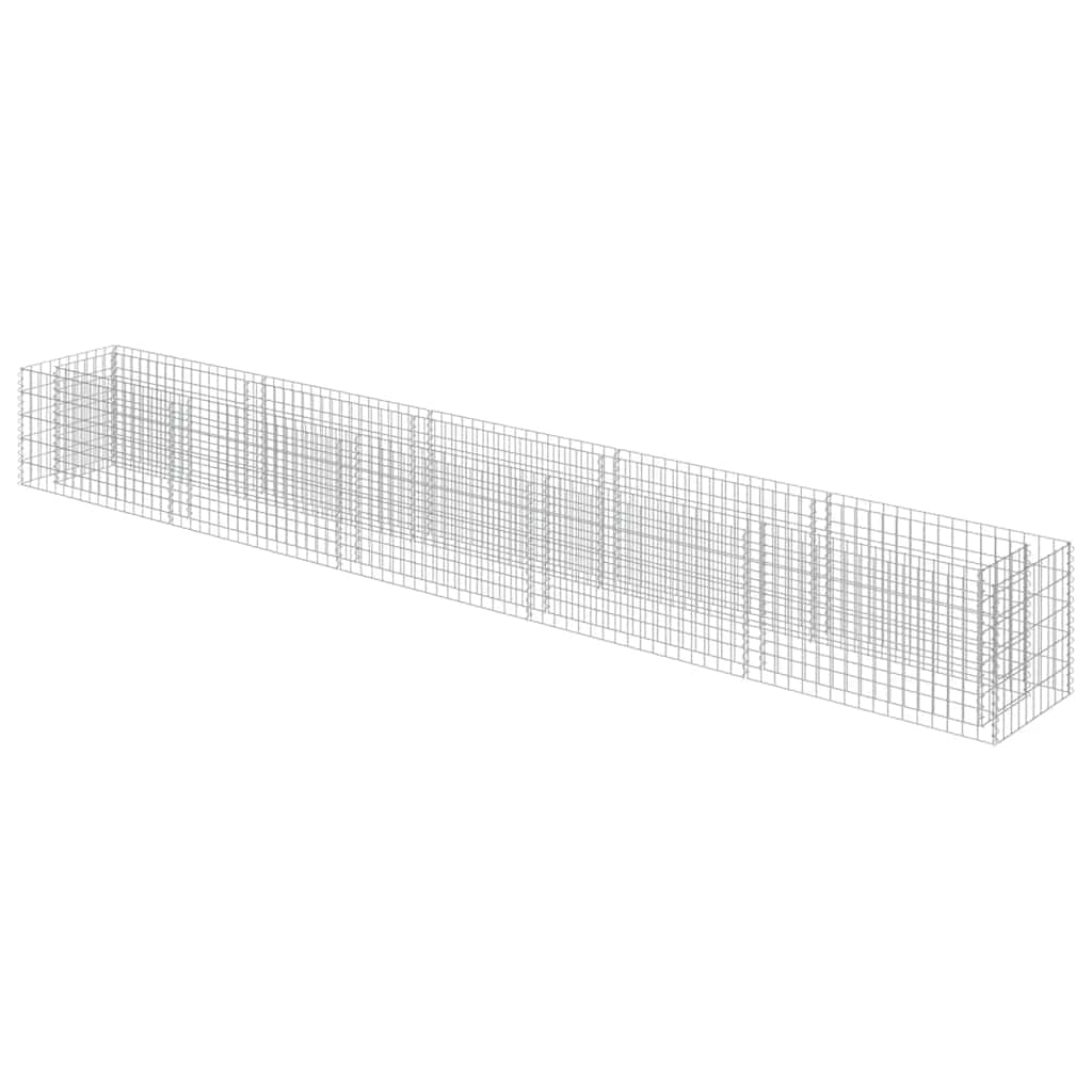 Gabbione Letto Rialzato in Acciaio Zincato 450x50x50 cm