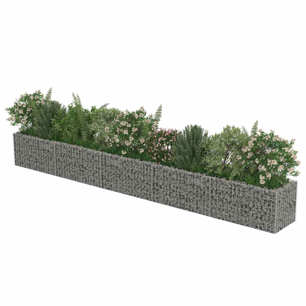 Gabbione Letto Rialzato in Acciaio Zincato 450x50x50 cm