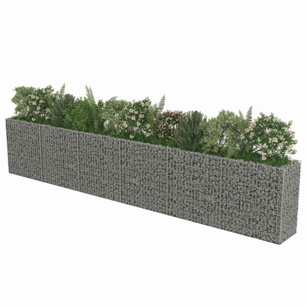 Gabbione Letto Rialzato in Acciaio Zincato 540x50x100 cm