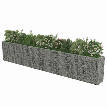 Gabbione Letto Rialzato in Acciaio Zincato 540x50x100 cm