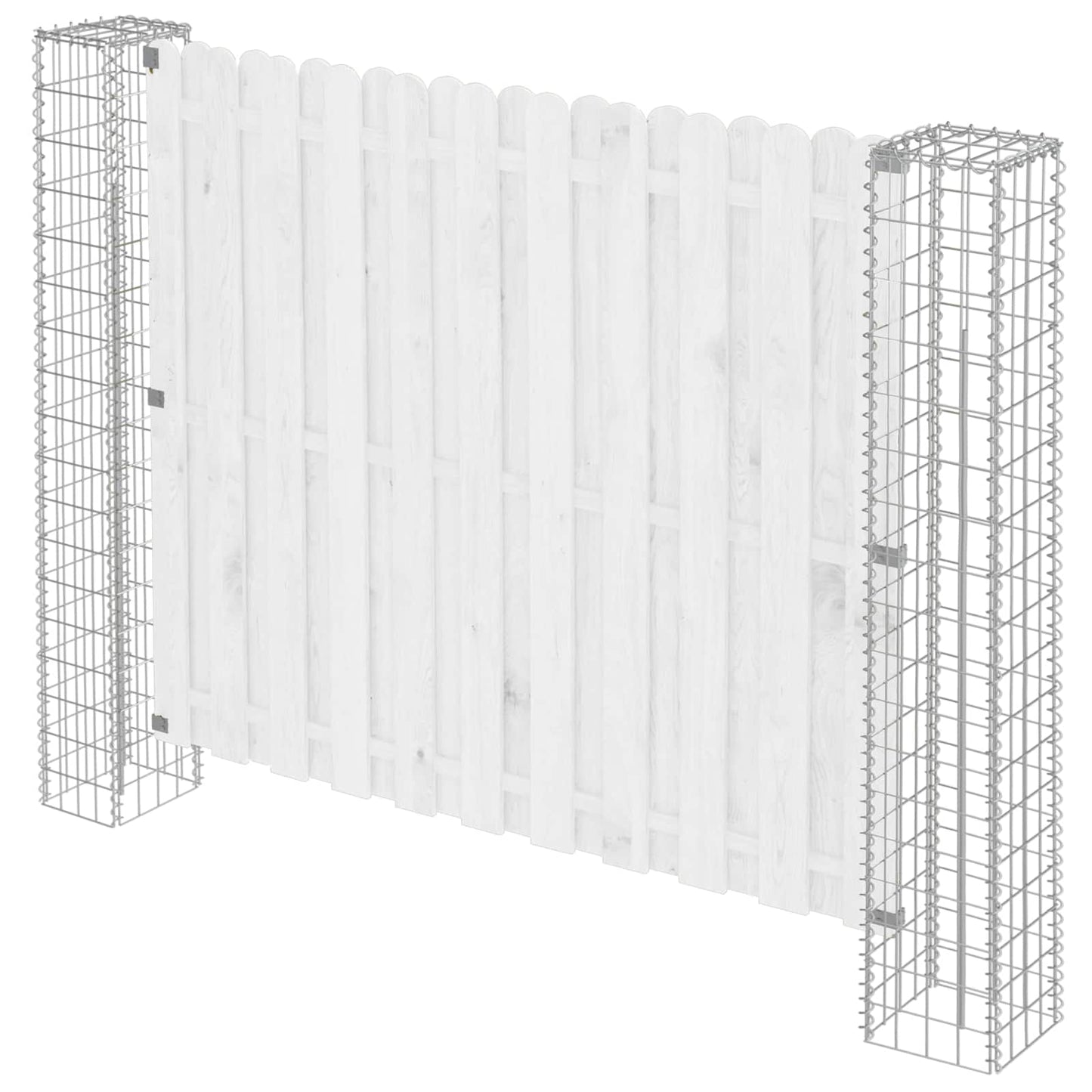 Palo della recinzione 2 pcs Argento 20 x 20 x 190 cm Metallo | homemem39