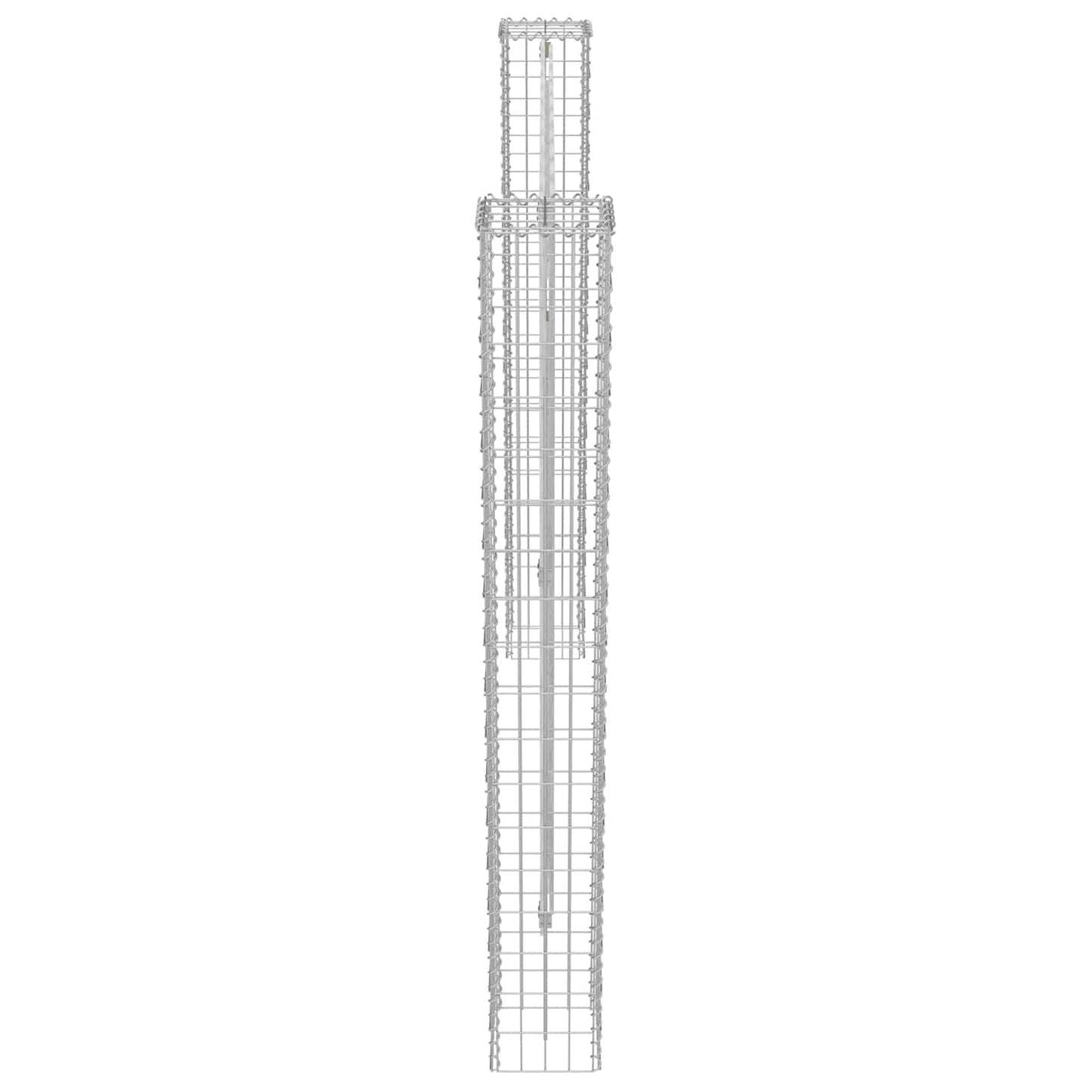 Palo della recinzione 2 pcs Argento 20 x 20 x 190 cm Metallo