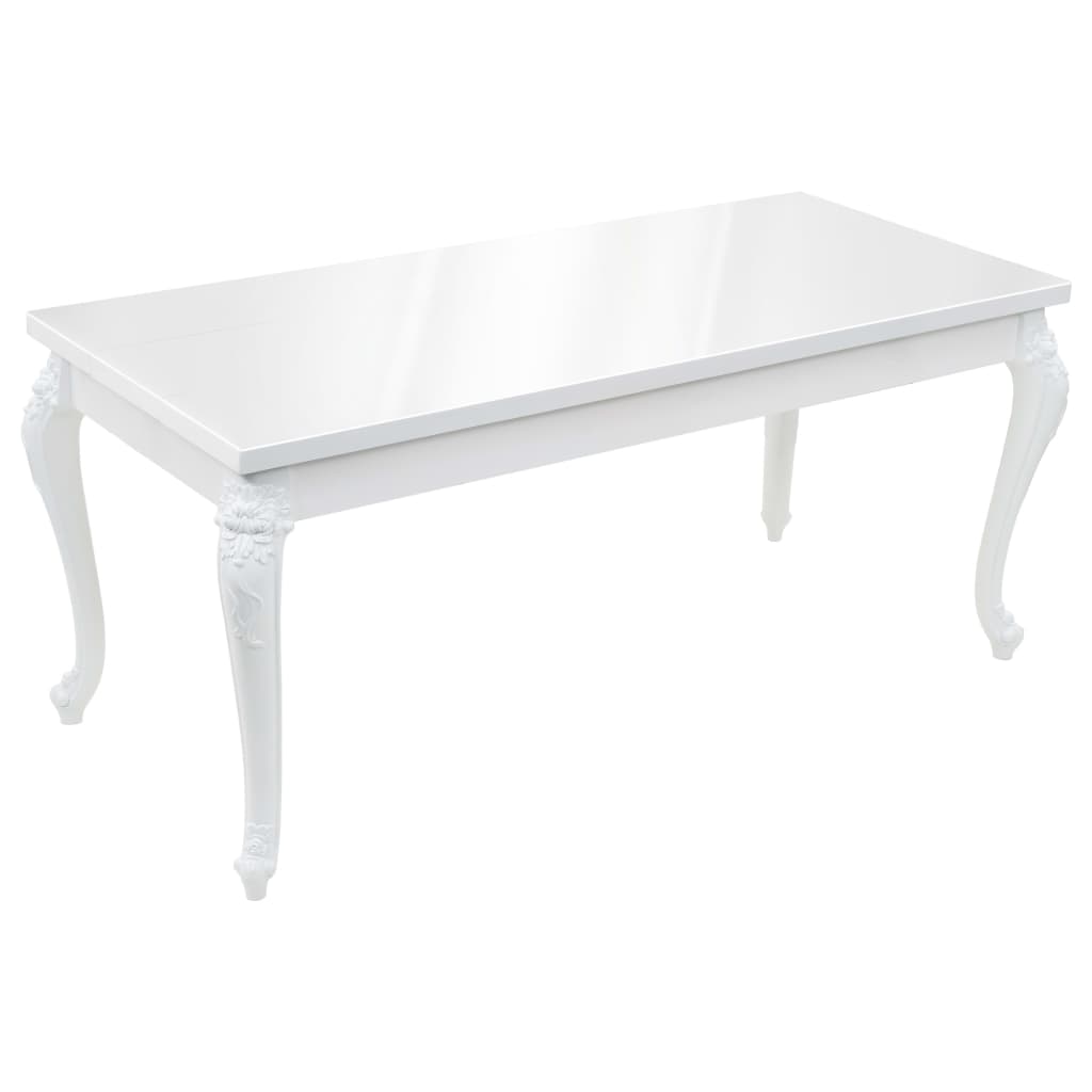 Tavolo da Pranzo 179x89x81 cm Bianco Lucido - homemem39