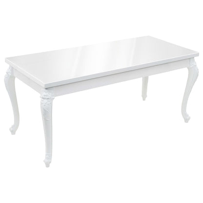 Tavolo da Pranzo 179x89x81 cm Bianco Lucido - homemem39