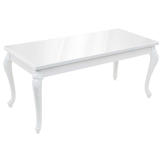 Tavolo da Pranzo 179x89x81 cm Bianco Lucido - homemem39