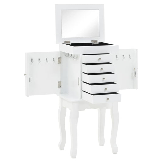 White Freestanding Jewelery Cabinet