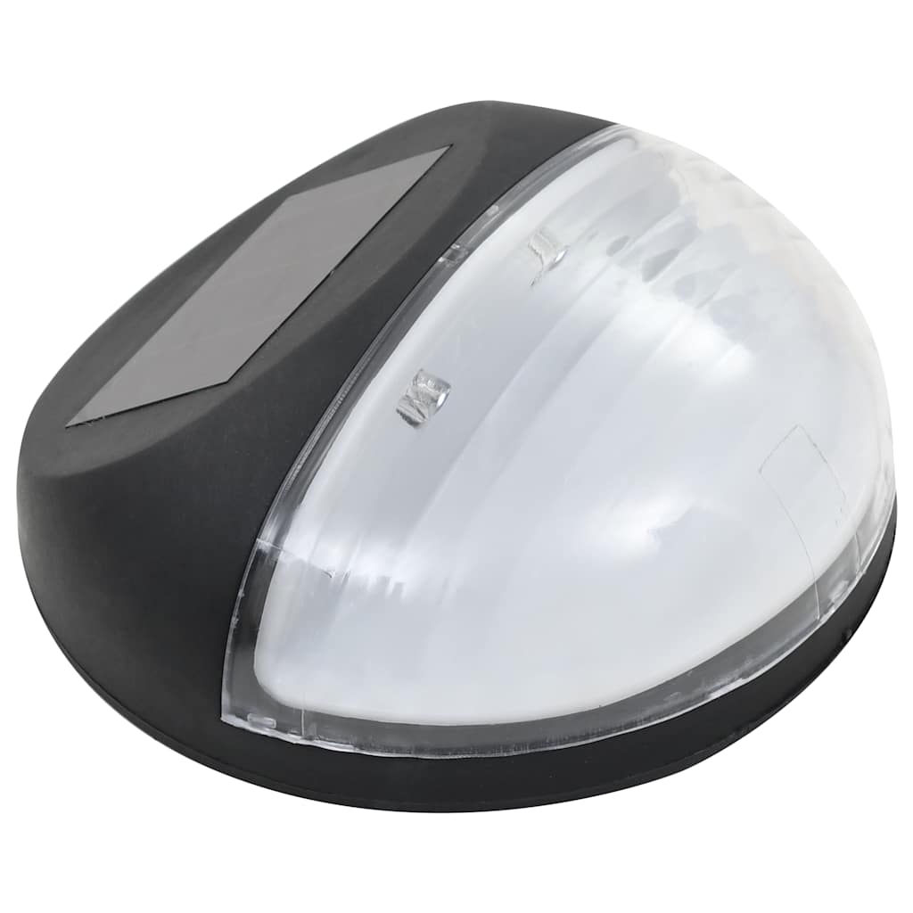 Lampade Solari da Parete da Esterni a LED 12 pz Rotonde Nere | homemem39