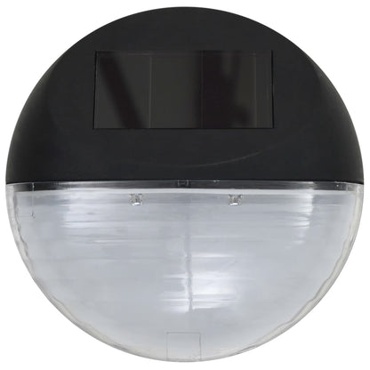 Lampade Solari da Parete da Esterni a LED 12 pz Rotonde Nere | homemem39