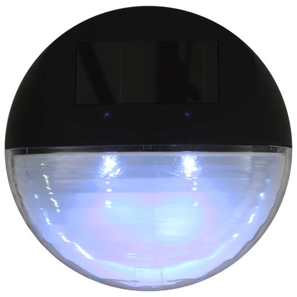 Lampade Solari da Parete da Esterni a LED 12 pz Rotonde Nere | homemem39