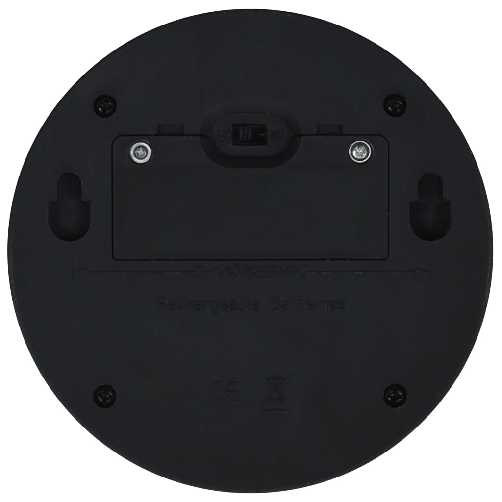 Lampade Solari da Parete da Esterni a LED 12 pz Rotonde Nere | homemem39