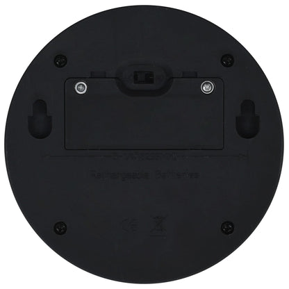 Lampade Solari da Parete da Esterni a LED 12 pz Rotonde Nere | homemem39