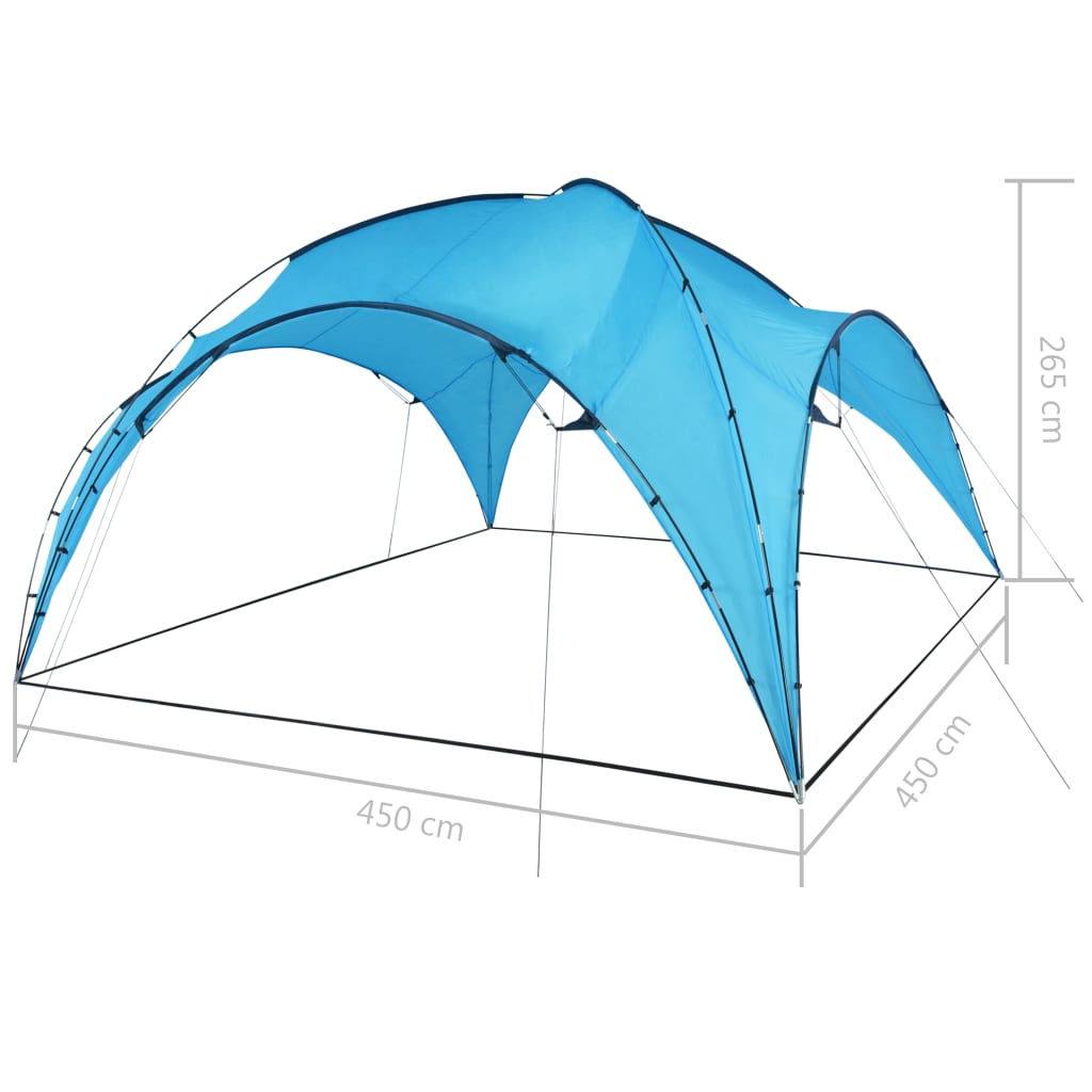 Tendone per Feste ad Arco 450x450x265 cm Azzurro | homemem39
