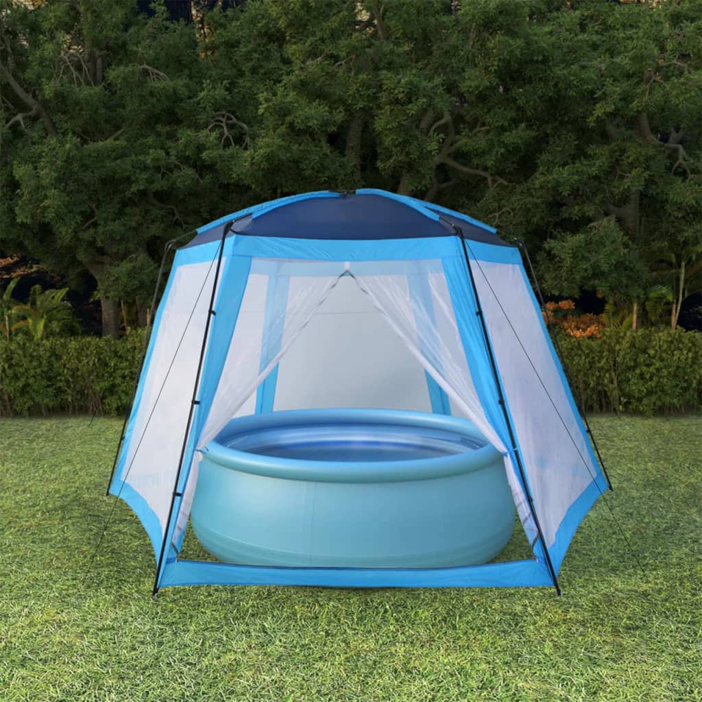 Tenda per Piscina in Tessuto 500x433x250 cm Blu - homemem39