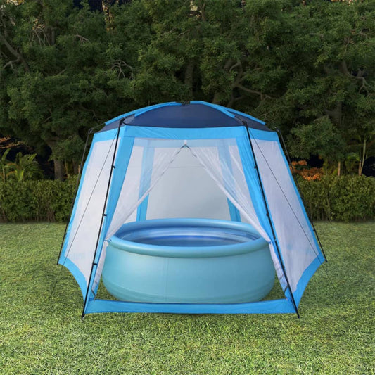 Tenda per Piscina in Tessuto 500x433x250 cm Blu - homemem39
