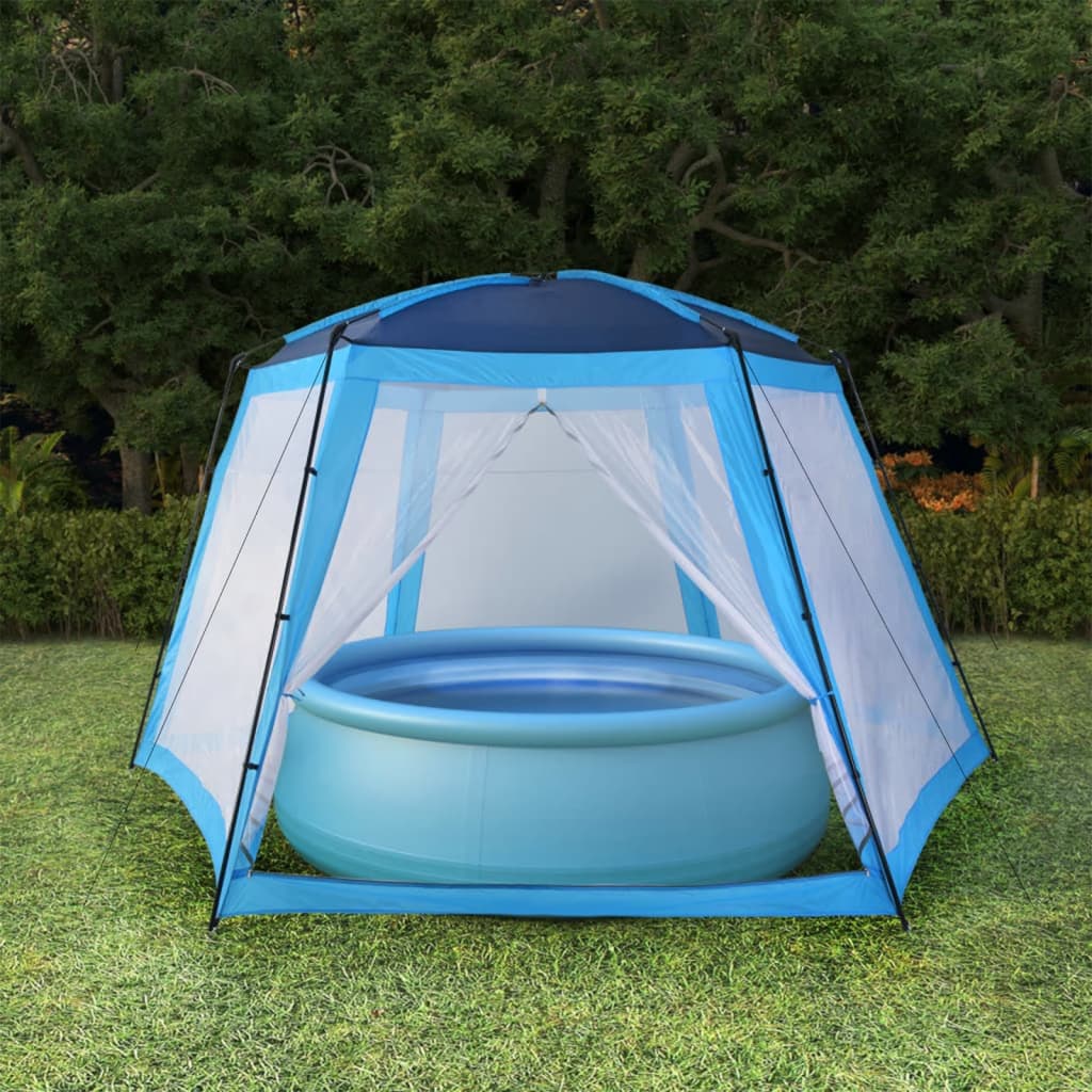 Tenda per Piscina in Tessuto 660x580x250 cm Blu - homemem39
