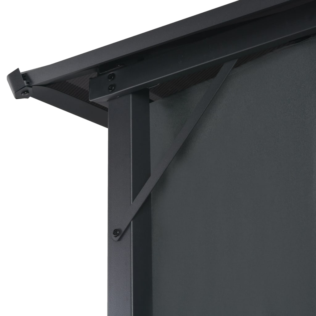 Gazebo con Tende in Alluminio 3x3 m Nero | homemem39