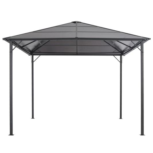 Gazebo con Tettuccio in Alluminio 3x3 m Antracite - homemem39