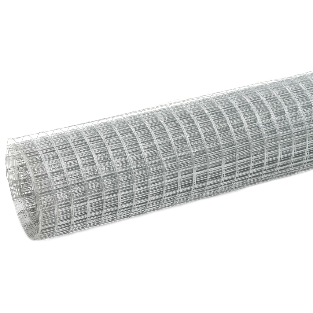 Recinzione in Rete per Pollaio Acciaio Zincato 10x1,5 m Argento | homemem39
